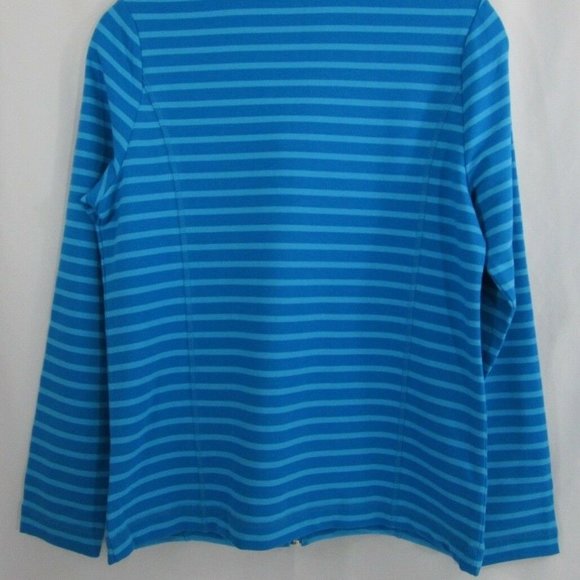 Jones New York Women's Full Zip Mock Neck Jacket Turquoise - Picture 5 of 5